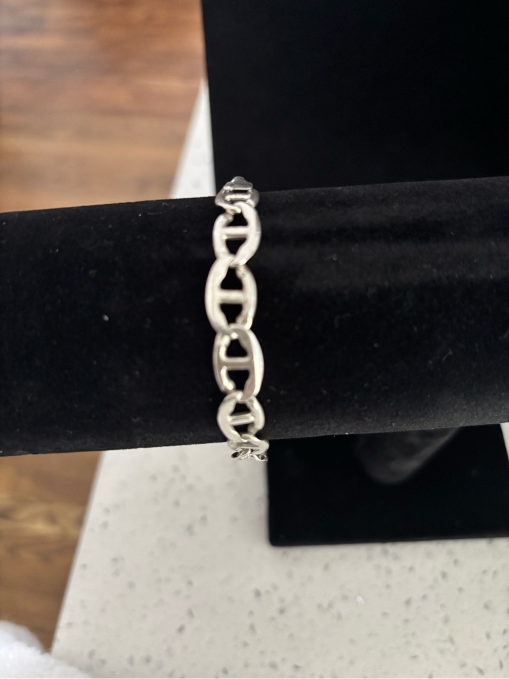 Solid 925 Sterling Silver Anchor Mariner Bracelet 8”
